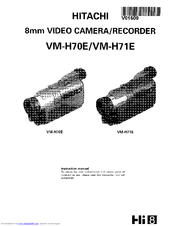Hitachi VM-H70E Instruction Manual