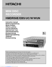 Hitachi HMDR50E Instruction Manual