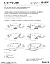 Philips Lightolier IS-LPW Instruction Sheet
