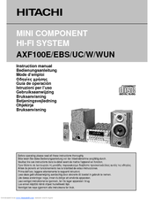 Hitachi AXF100E Instruction Manual