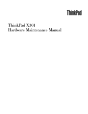 Lenovo ThinkPad X301 2774 Hardware Maintenance Manual