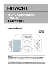 Hitachi AX-M20EBS Instruction Manual