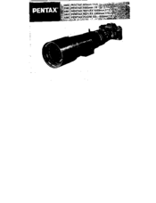 Pentax SMC Reflex 1000mm f/11 Operating Manual