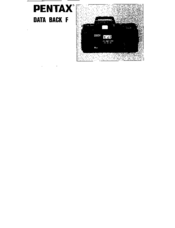 Pentax Data Back F Operating Manual