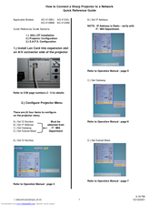 Sharp XG-V10WM  guide Quick Reference Manual