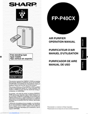 Sharp Plasmacluster FP-P40CX Operation Manual