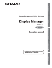 Sharp Display Manager Operation Manual