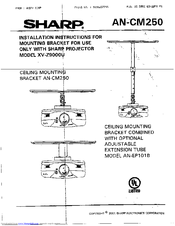 Sharp AN-CM250 Installation Instructions Manual