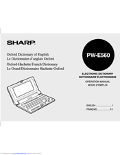 Sharp PW-E560 Operation Manual