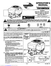 Tecumseh OHV135 Operator's Manual