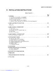 Sanyo SAP241KC Installation Instructions Manual