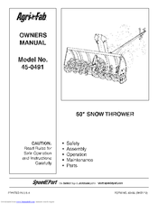 AGRI-FAB 45-0491 Owner's Manual