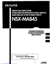 AIWA NSX-MA845 Operating Instructions Manual