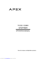 Apex Digital GT2715DV Operation Manual
