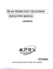 Apex Digital GB43HD10 Instruction Manual