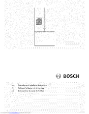 Bosch Refrigerator Operating And Installation Manual