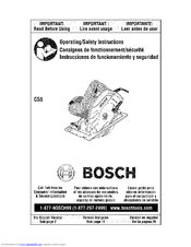 BOSCH CS5 Operating/Safety Instructions Manual