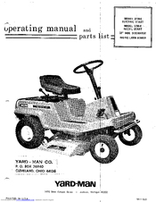 Yard-Man 3760-0 Operating Manual And Parts List