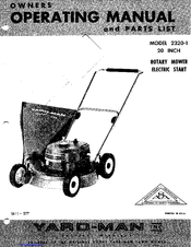 Yard-Man 2320-1 Owners Operating Manual And Parts List