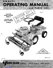 Yard-Man 3140-6 Owners Operating Manual And Parts List