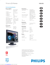 Philips 190V5FB Specifications