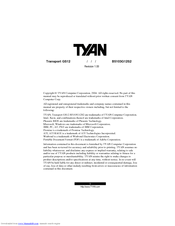 Tyan Transport GS12 Manual