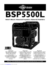 Briggs & Stratton BSP5500L Owner's Manual