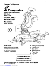 COMPANION 137.245130 Owner's Manual