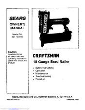 Craftsman 351.183230 Owner's Manual