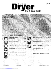 CROSLEY CD-3 2206675 Use & Care Manual