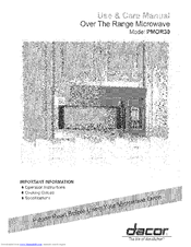 Dacor PMOR30 Use & Care Manual