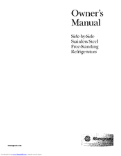 GE ZFSB26DRLSS Owner's Manual