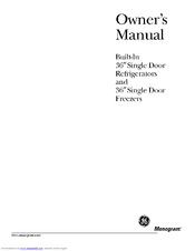 GE ZIR36NMDRH Owner's Manual