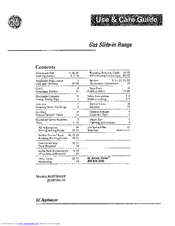 GE JGSP31GEP Use & Care Manual