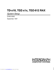 Intergraph TDZ-x1x Setup Setup Manual