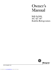 Monogram ZISB36DR Owner's Manual