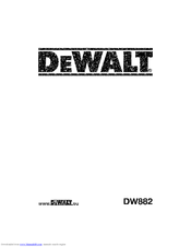 DEWALT DW882 Instruction Manual