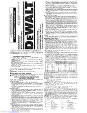 DEWALT DWD220 Instruction Manual