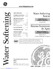 Ge Smartwater Gxsf18g Manuals Manualslib