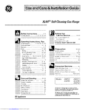 GE XL44 JGBP28 Use And Care & Installation Manual