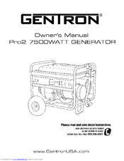 GENTRON Pro2 GG7500 Owner's Manual