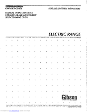 Gibson GEF357CBSB Owner's Manual