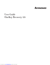 Lenovo OneKey Recovery 4.6 User Manual