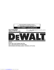DEWALT DCS370 Instruction Manual