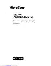 Goldstar GCV1946M Owner's Manual