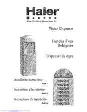 Haier WDQS055 Installation Instructions Manual