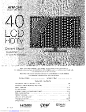 Hitachi L40C205 Owner's Manual