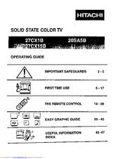 Hitachi 27CX1B Operating Manual