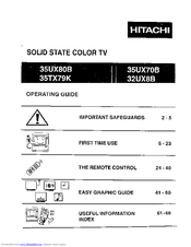 Hitachi 35UX70B Operating Manual