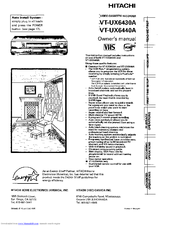 Hitachi VT-UX6430A Owner's Manual